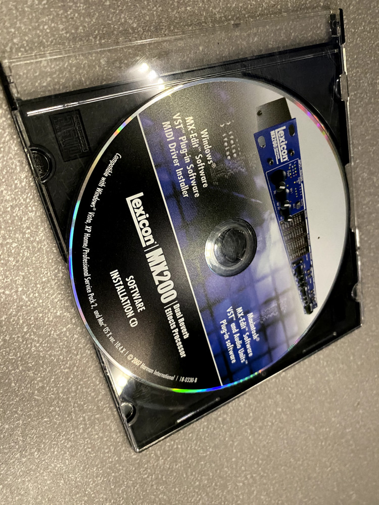 Lexicon MX200 Software Installation CD