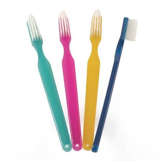 Maxill 02090 Disposable Soft Toothbrushes Assorted Colors Wrapped 100/Bx
