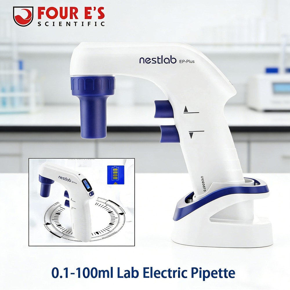 0.1-100ml Controller Electronic Pipettor for Lab LCD Screen 6 Adjustable Speed