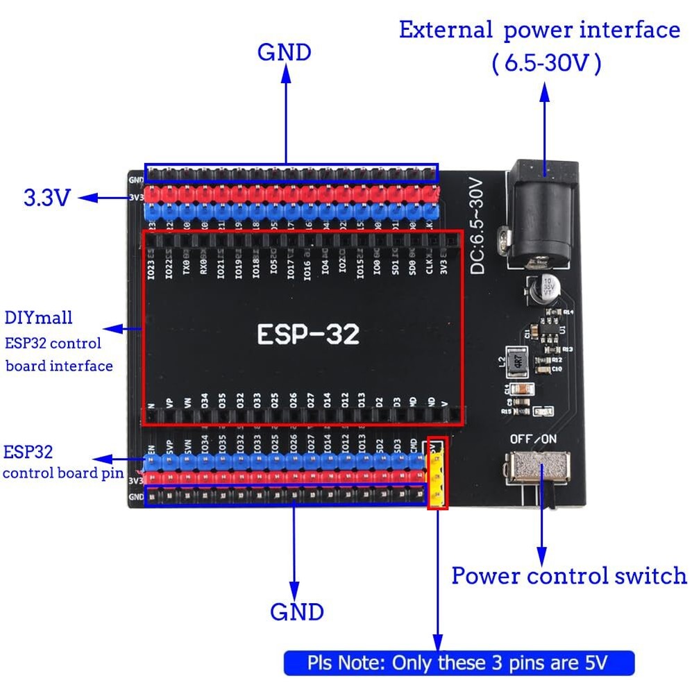 ESP32 Expansion Shield ESP32-IO Sensor Board ESP32-WROOM-32 Development