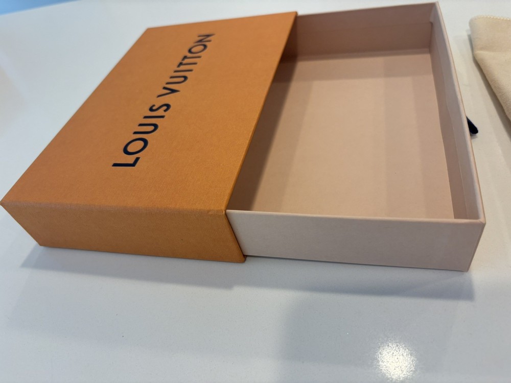 Louis Vuitton Gift Box 8x5 & Dust Cover Pull Drawer Authentic