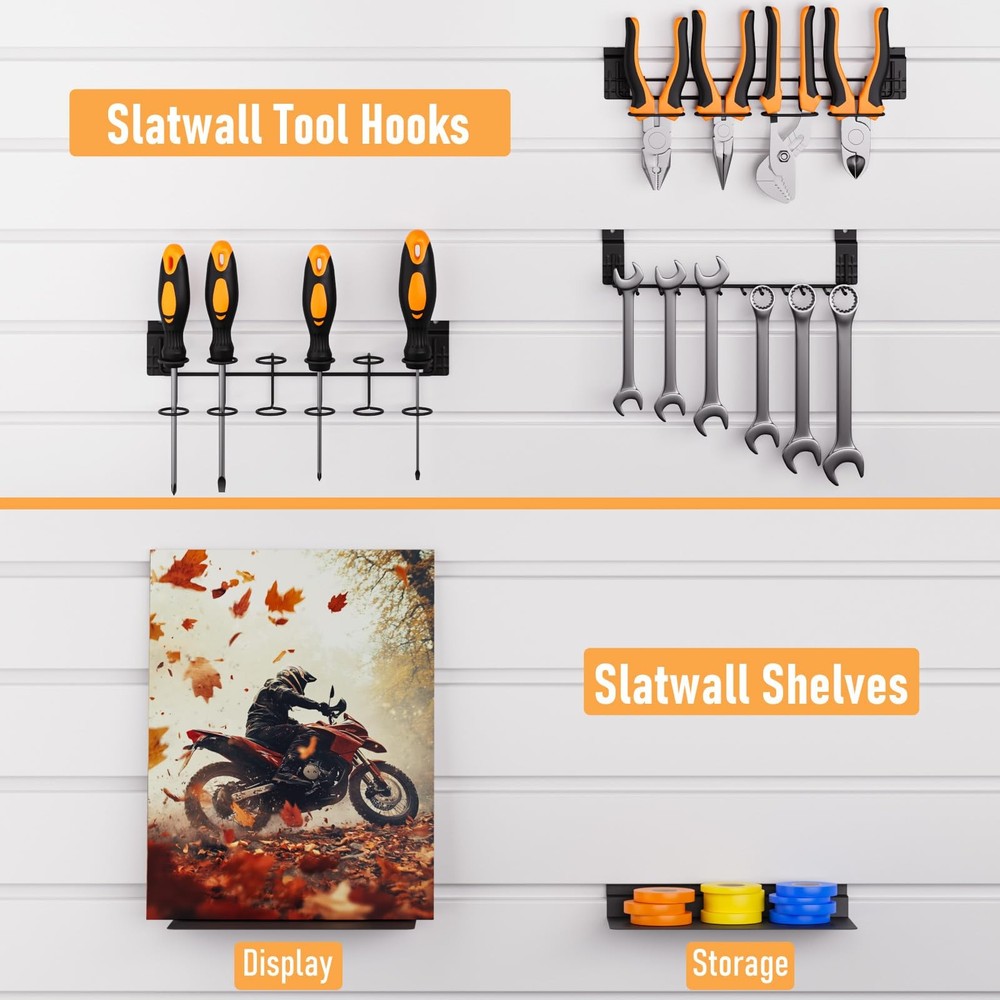 INCLY 30PCS Slatwall Accessories Set with Baskets, Hooks,...