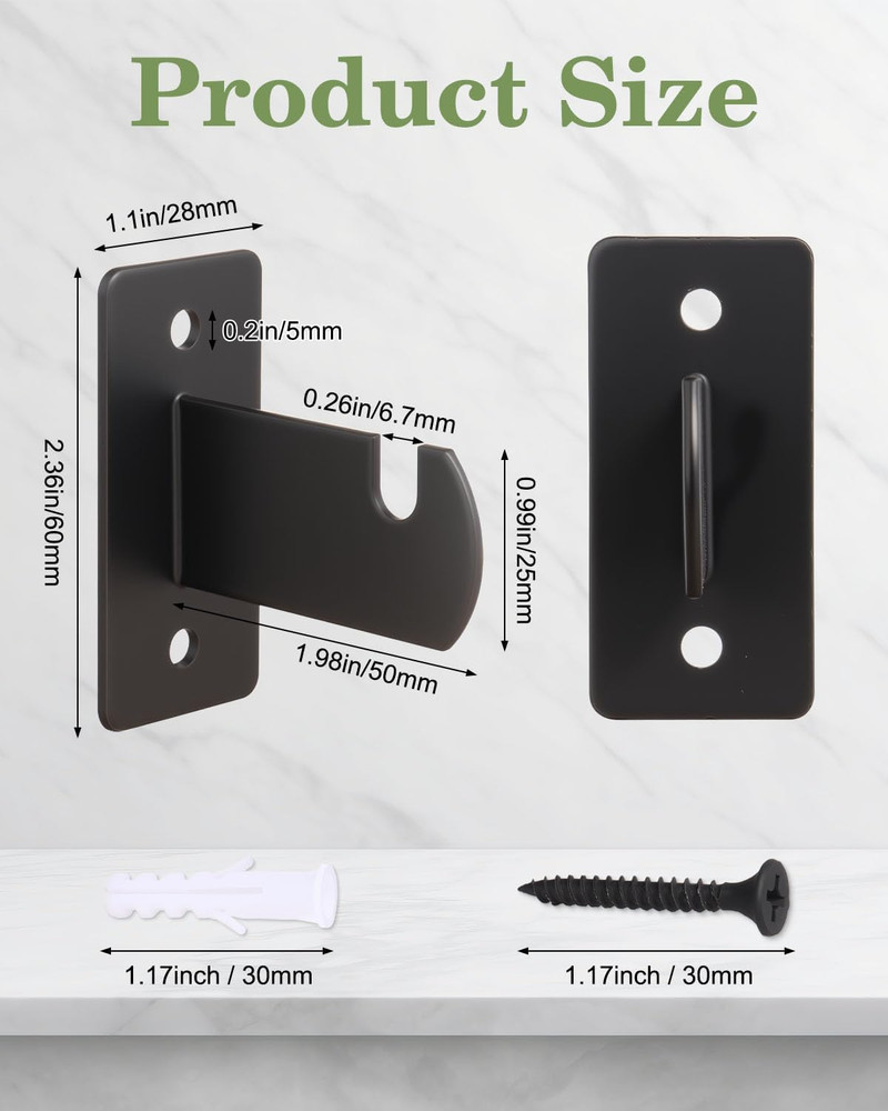 8 Pcs Gridwall Mount Brackets, Metal Grid Wall Panel Display Hooks with Screws,