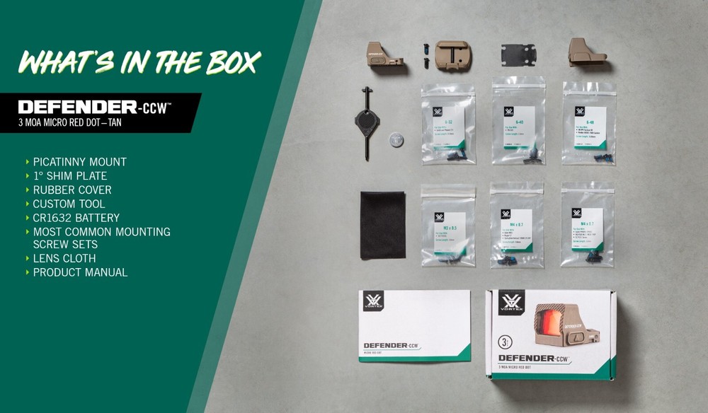 Vortex Defender CCW - Tan (DFCCW-MRD3-T)