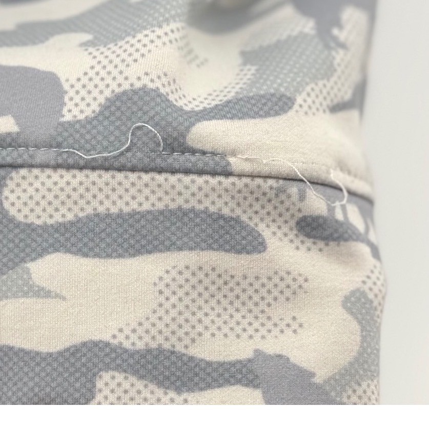 Waggle Golf Quarter Zip Pullover Mens Medium Grey White Wolf Camo Performance