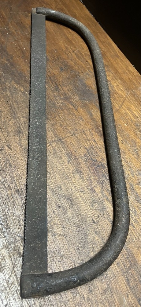 Vintage Metal Bow Saw Rustic Primitive Antique Decor