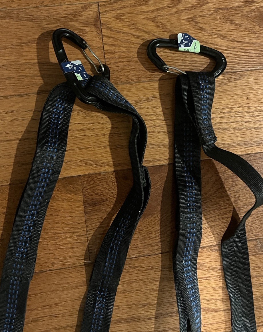 eno Double Neck Blue & Yellow Hammock + Atlas Suspension Straps Lightly Used