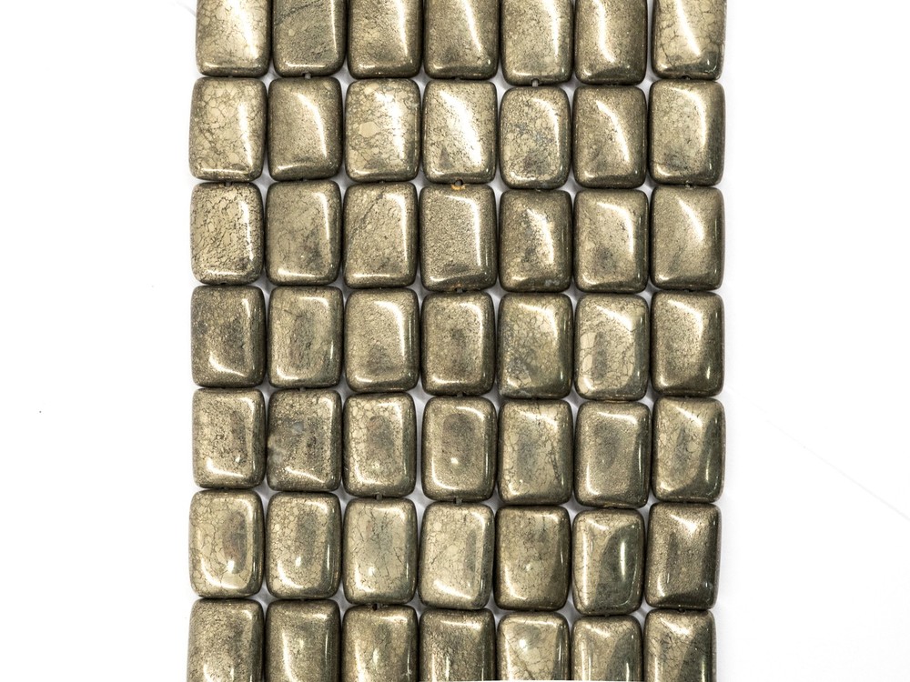 Quality Natural Pyrite Rectangular Beads, Rectangle Smooth Pyrite Gemstone,W16