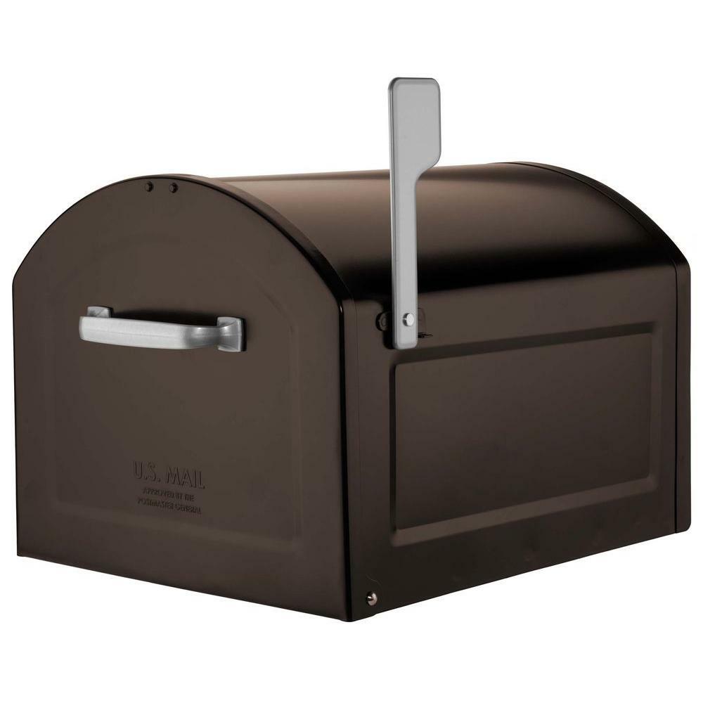 Architectural Mailbox Post Mount Outgoing Mail Indicator Steel Extra Large