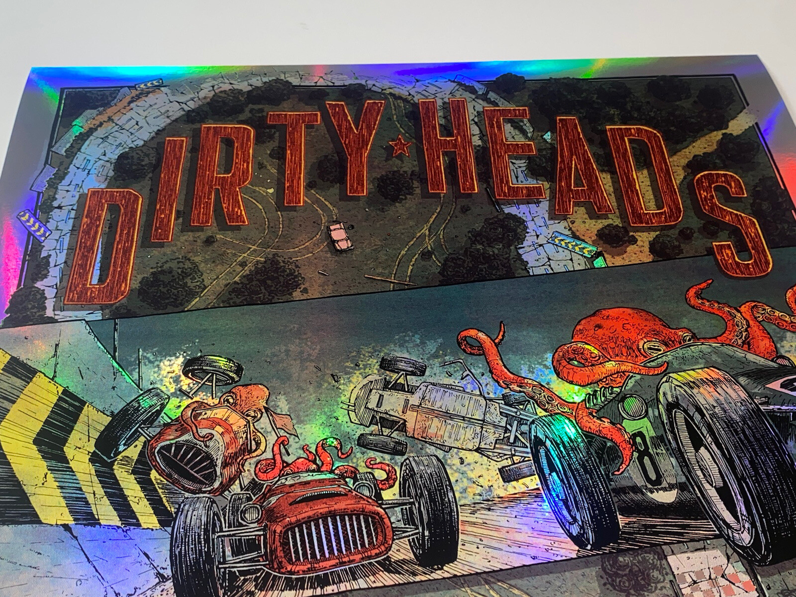 Dirty Heads Poster Raleigh NC Red Hat Amp 2023 S/N Silkscreen Official *FOIL* #d
