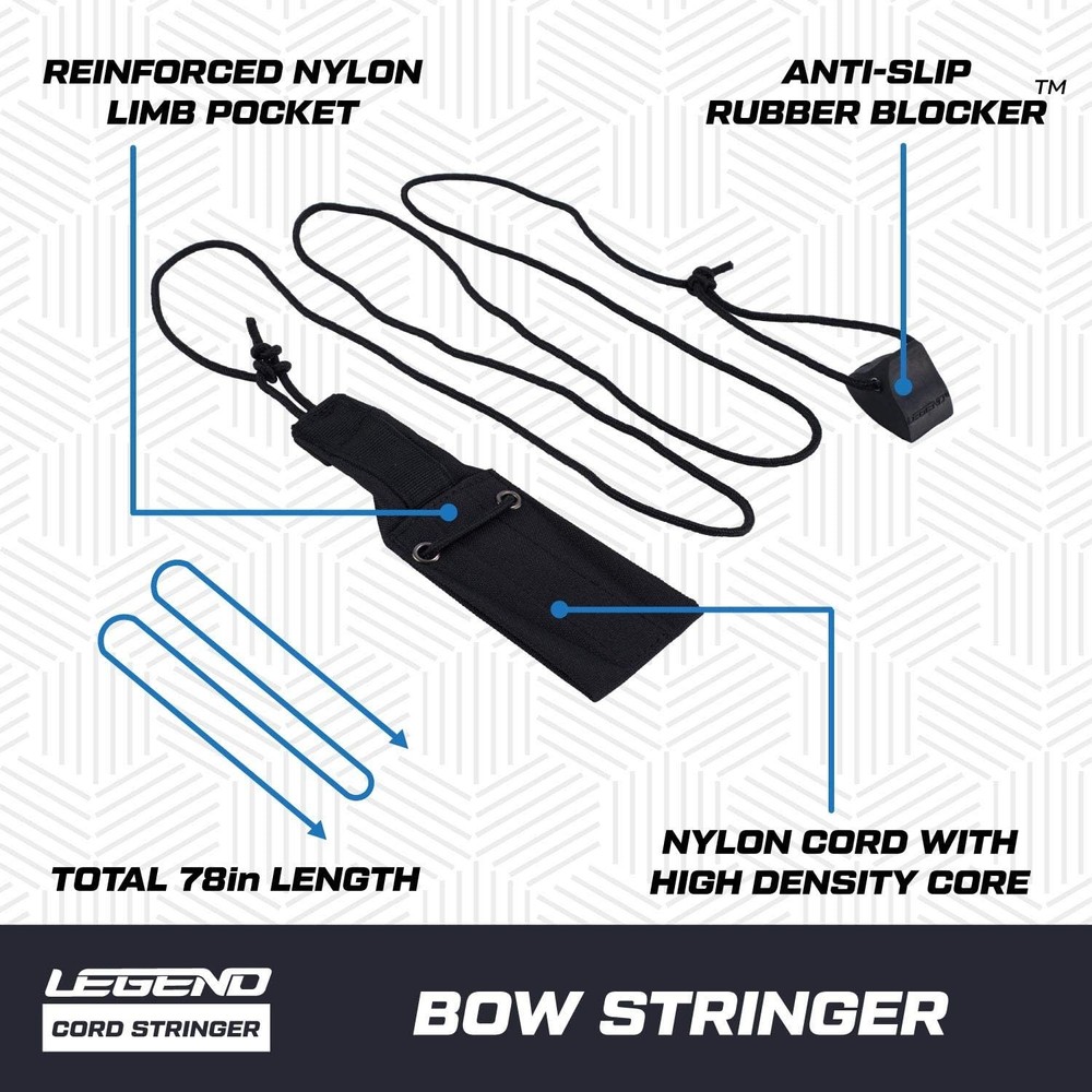 Legend Cord Bow Stringer - Traditional Limbsaver Stringing Tool for Black