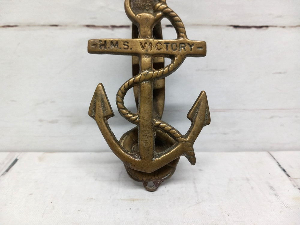 Ship Door Knocker Old Solid Brass H.M.S VICTORY Anchor