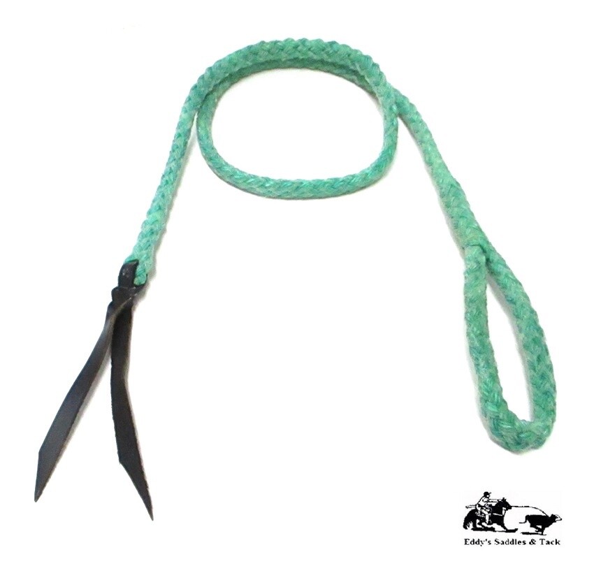 Over & Under Whip Waxed Nylon w/Leather Popper Green and Black Eddy's Tack