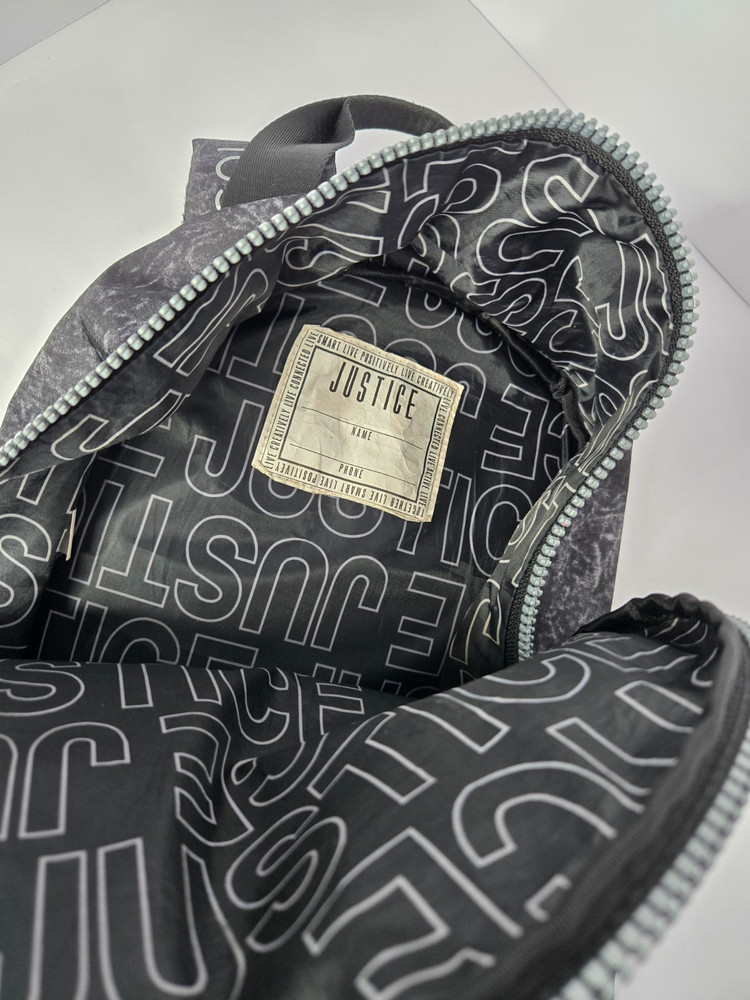 Justice Collection X Tie Dye Black White Silver Backpack