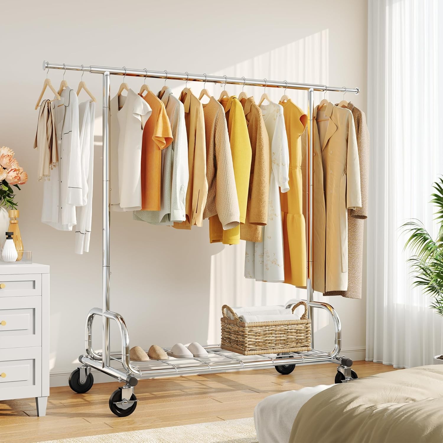 HOKEEPER Clothes Rack Clothing Racks for Hanging Clothes, Portable Clothes Rack