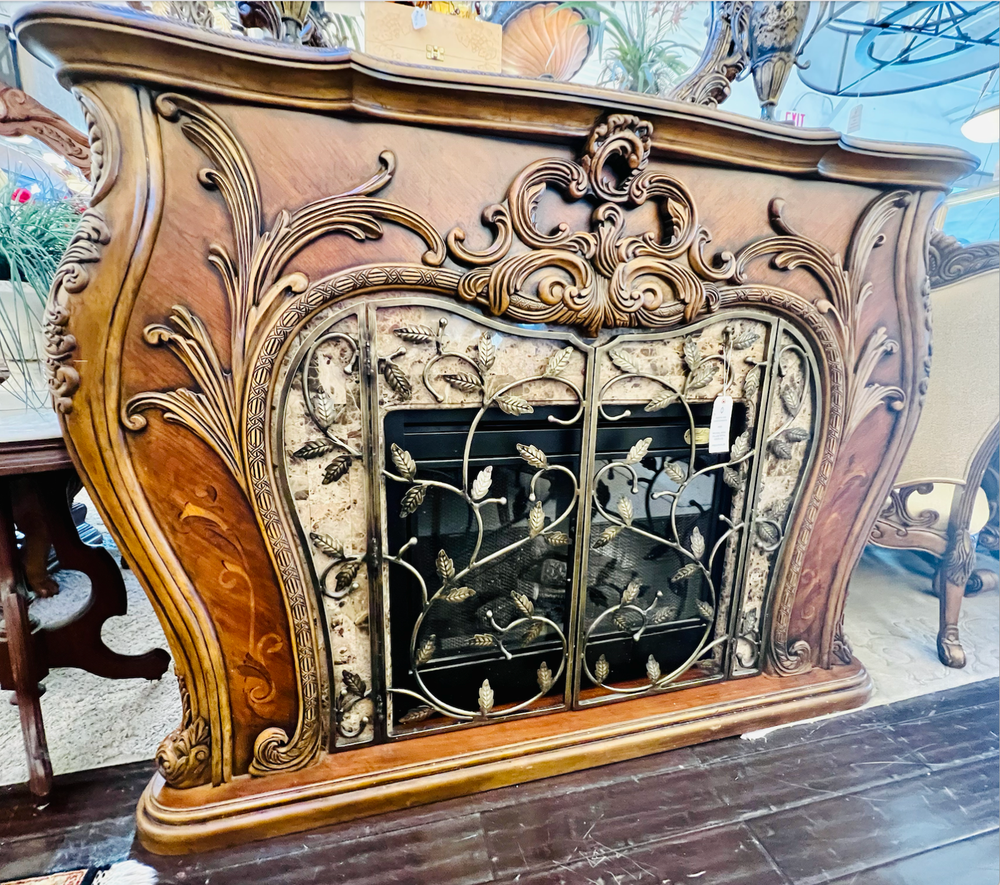 AICO by Michael Amini Palais Royale fireplace