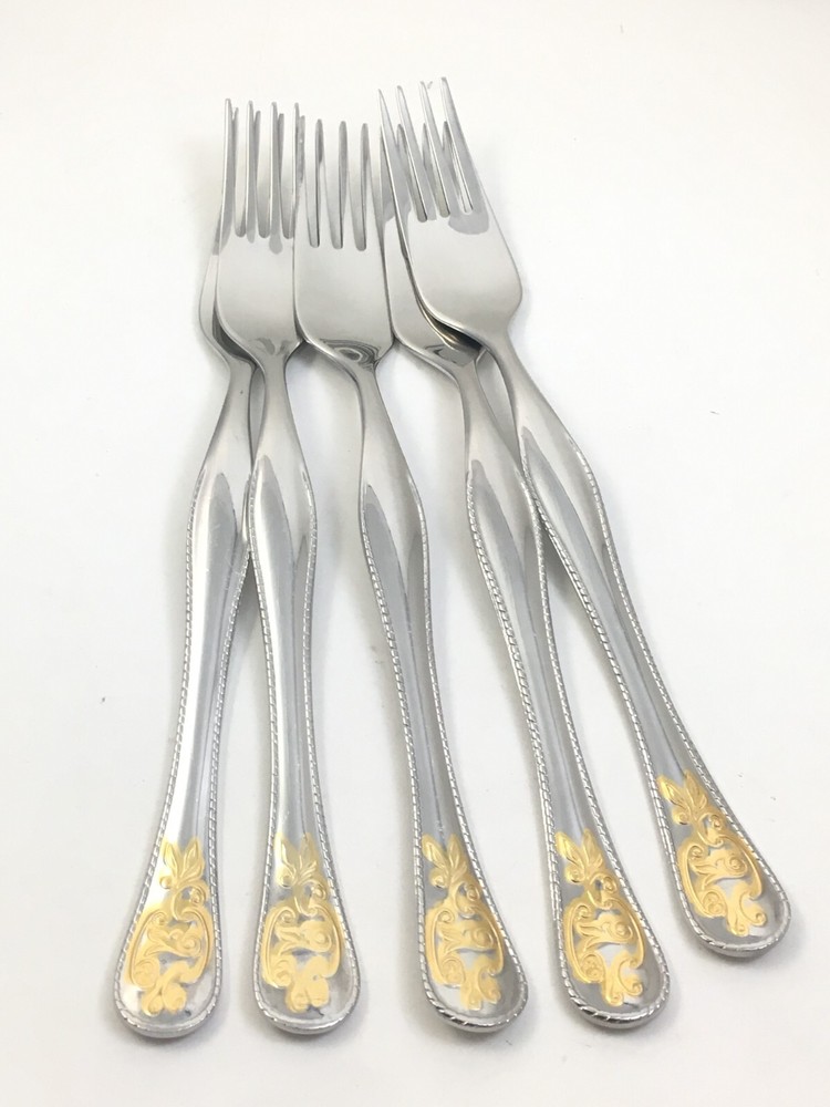 Toner 18/10 Stainless Silverware 5 Forks 8" Flatware