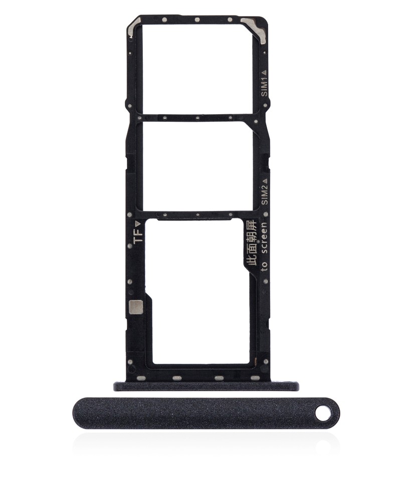 Replacement Dual Sim Tray Compatible For Huawei Y7 (2019) (Midnight Black)