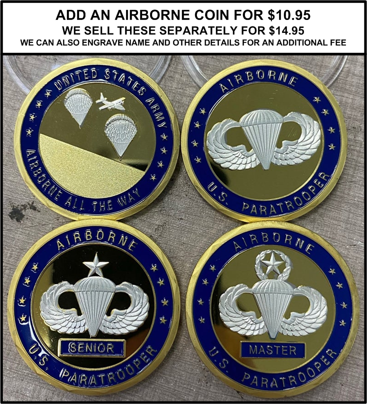 MC-NICE: ARMY Airborne "The Jumpmaster" ALL UNITS Framed PERSONALIZED