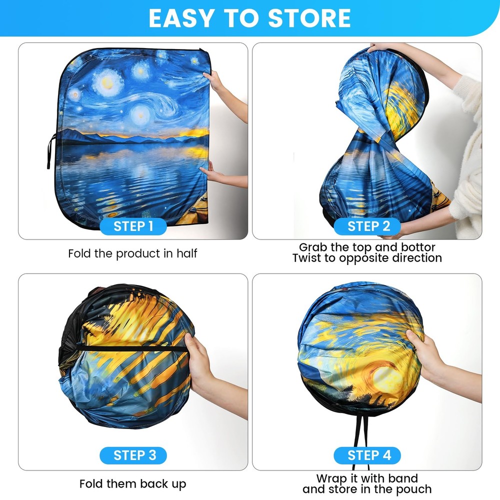 Windshield Sun Shade Windshield Sun Shade Foldable Offers Ultimate Protectio...