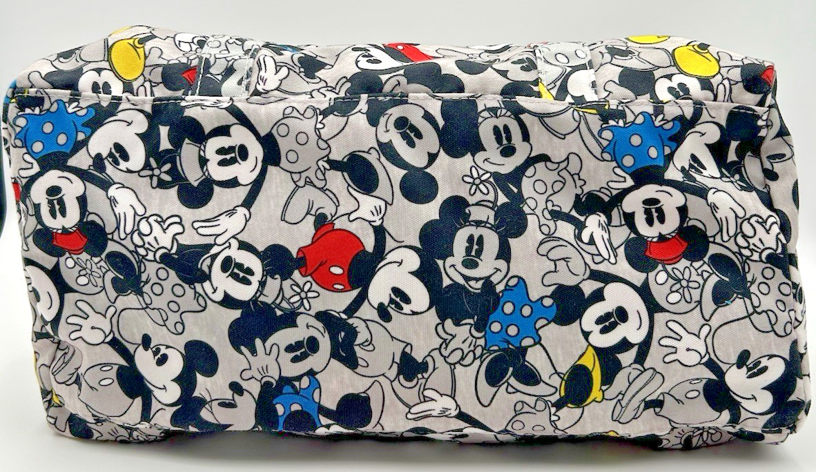 Disney Mickey & Minnie Mouse Gray Multicolor All Over Print Weekender Duffel Bag