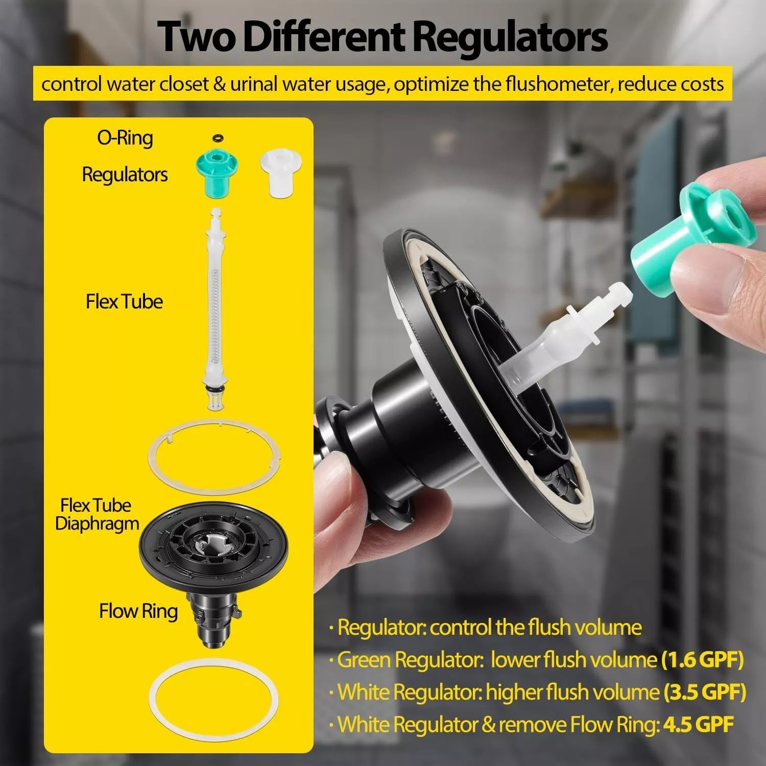 EBV-1020-A Flex Tube Diaphragm Kit for Sloan G2 Optima Plus Sensor Flushometers