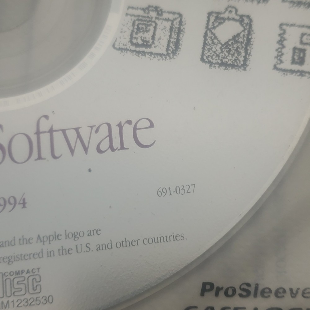 Apple Restoration CD for System Software, Disk 2, dated September 1994 691-0327