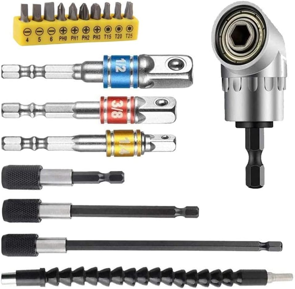Flexible Drill Bit Extension kits,Include 11.8 inch Bendable One Size
