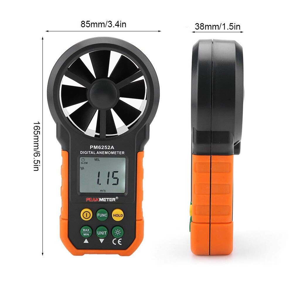 Digital Anemometer Handheld LCD Electronic Wind Speed Air Volume Measuring