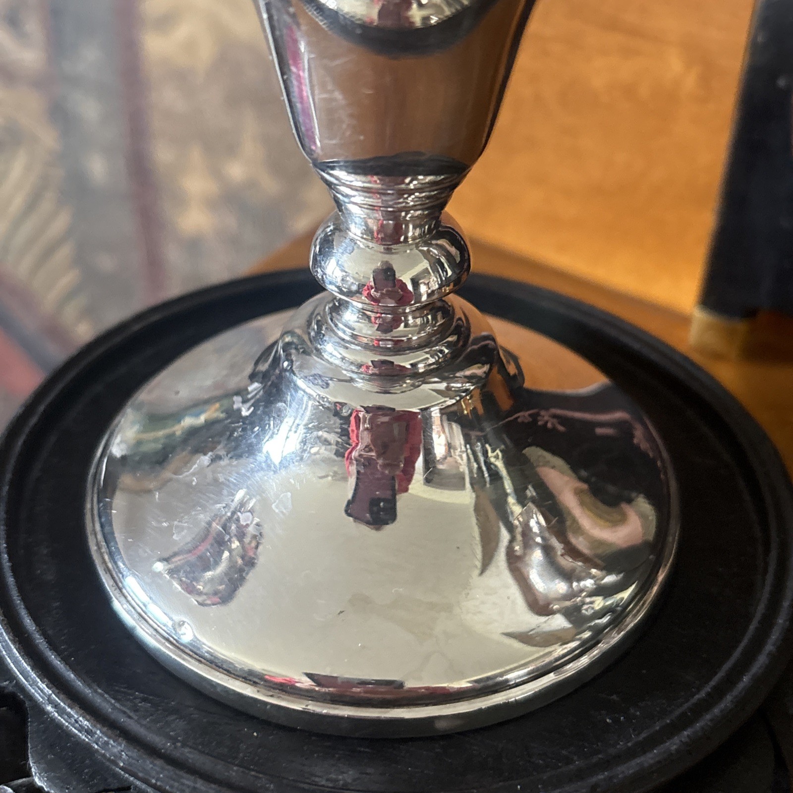 Mueck-Carey Sterling Candle Holder With 3 Arm Epergne Candelabra Insert.