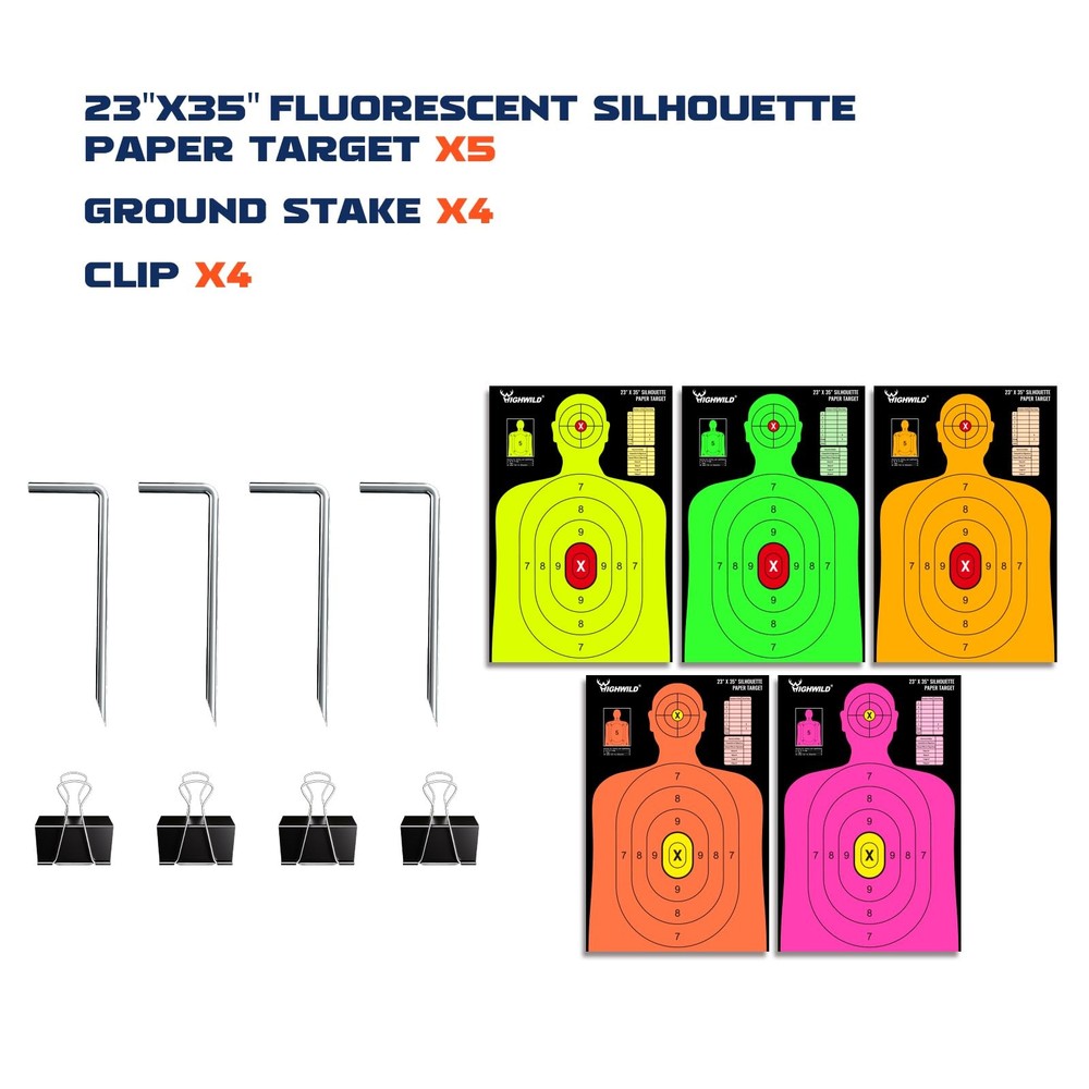 Highwild Adjustable Target Stand Base for Paper Shooting Cardboard E- 1 Pack