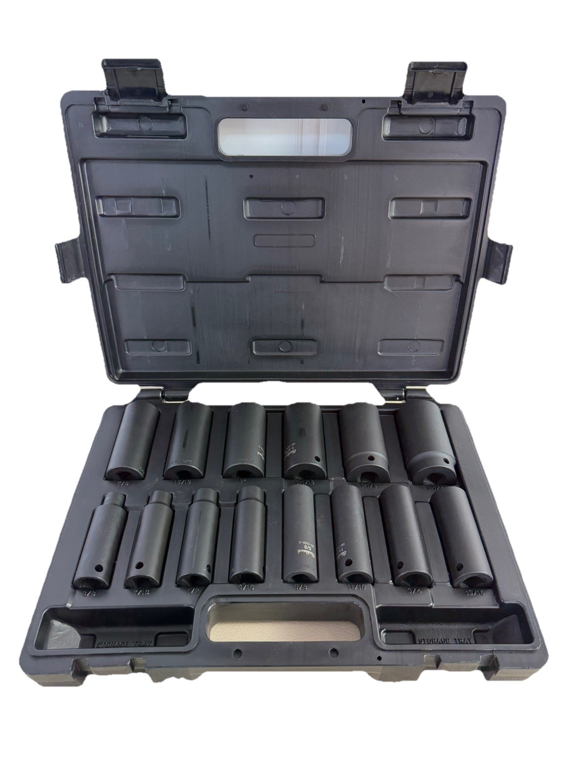 14pc Blackhawk Proto Tool 1/2" Drive Deep Impact Sockets SAE 6-Point 3/8-1 1/4”