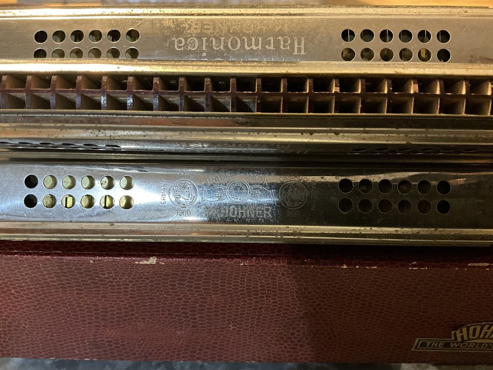 HOHNER Germany 4 Side HARMONICA Tremolo W/ Box