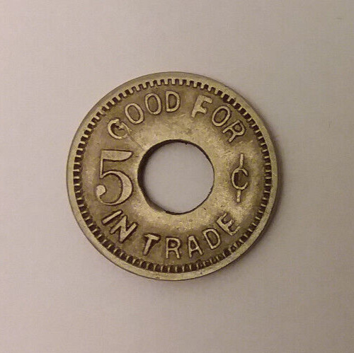Liberty Bell 5 Cent Trade Token 21mm