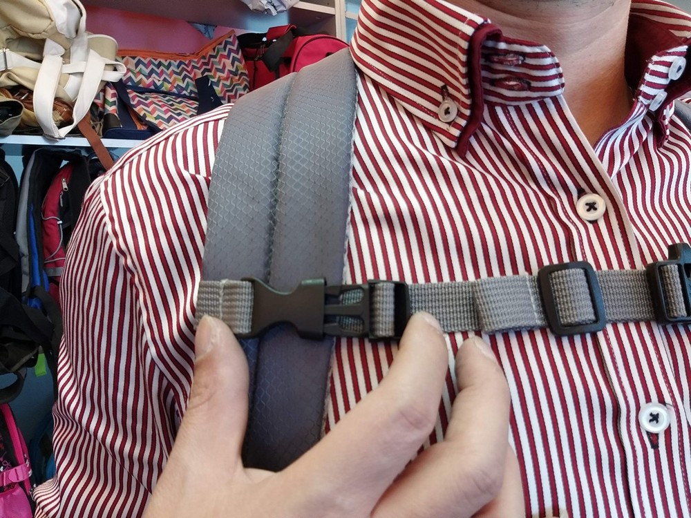 Backpack Chest Strap- Nylon - Adjustable Universal (Grey)