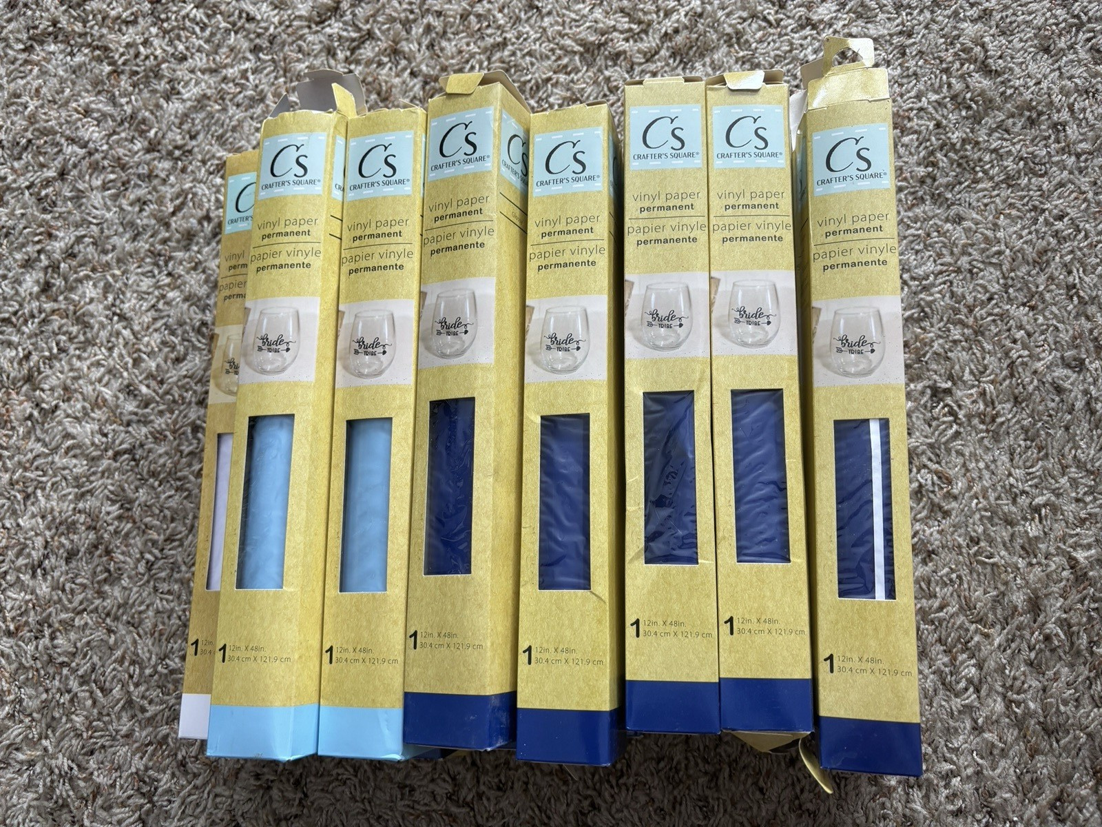 Crafter's Square Vinyl Paper Lot of of 23 - 3 Colors - 12in x 48in - New