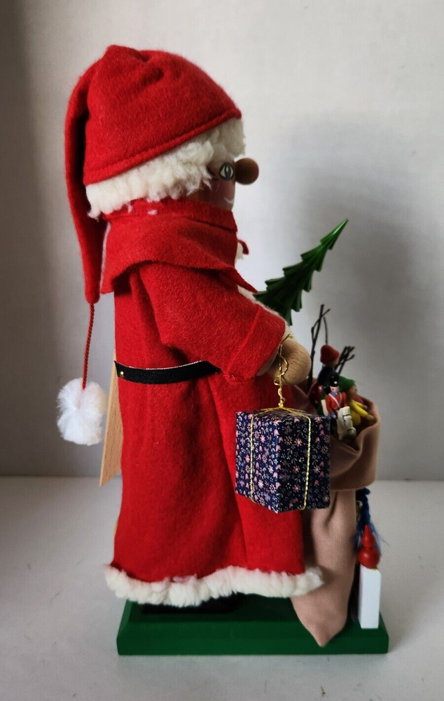 Steinbach Nutcracker Santa With Toy Bag & Tree 14" 1989