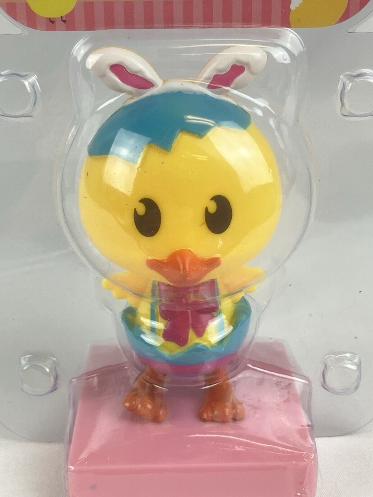Dancing Easter Chick in Basket Solar Powered 4.5" Tall New