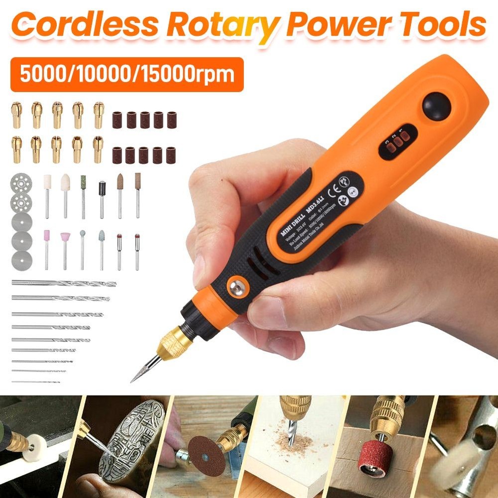 47x Electric Cordless Grinder Rotary Tools Variable Speed Drill Accessories Kit