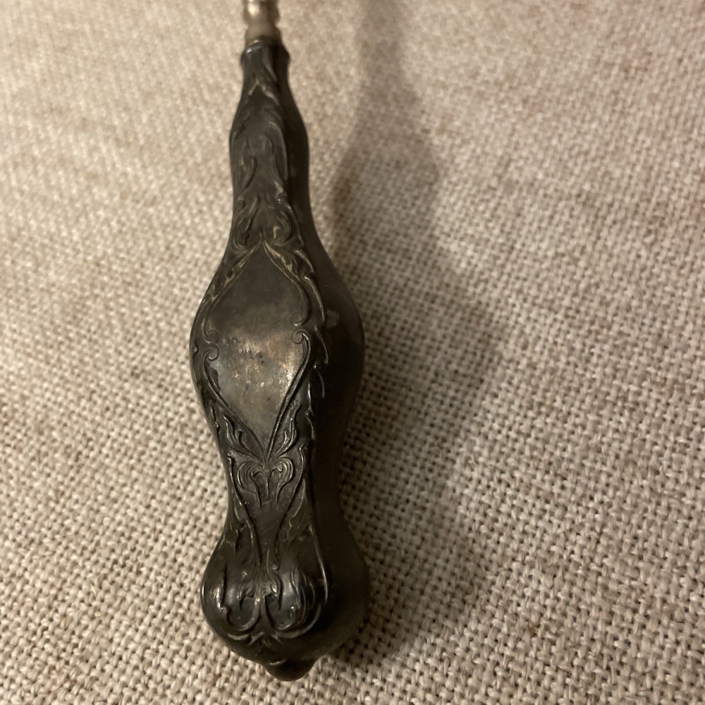 Antique Sterling Silver Button Hook Blackington Monogrammed Ruby 7.75”