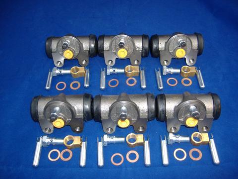M35A2 SET OF SIX WHEEL CYLINDERS w/HARDWARE 2530-00-274-4511