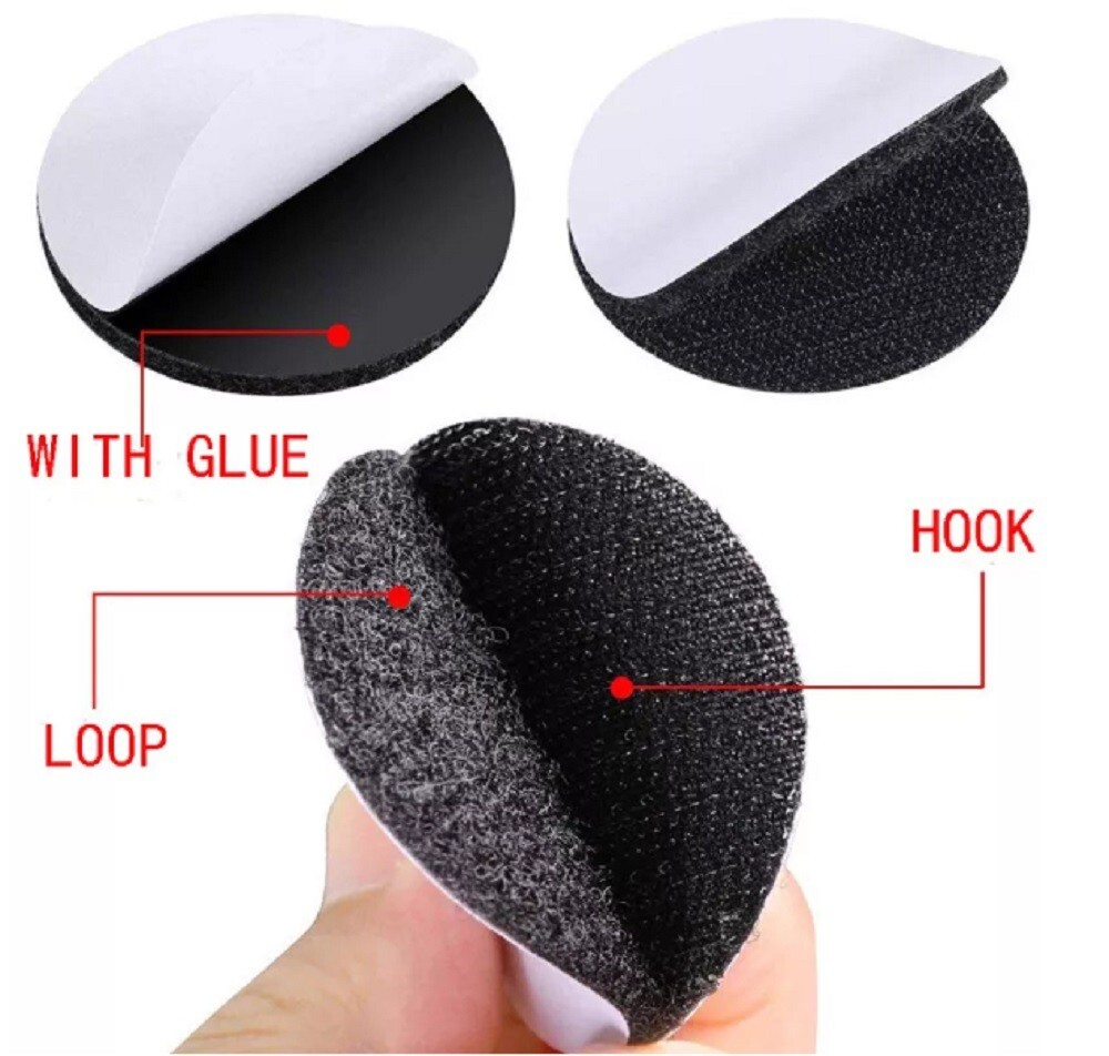 20 Pairs Self adhesive Fastener Hook and Loop Tape nylon adhesive loop fastener