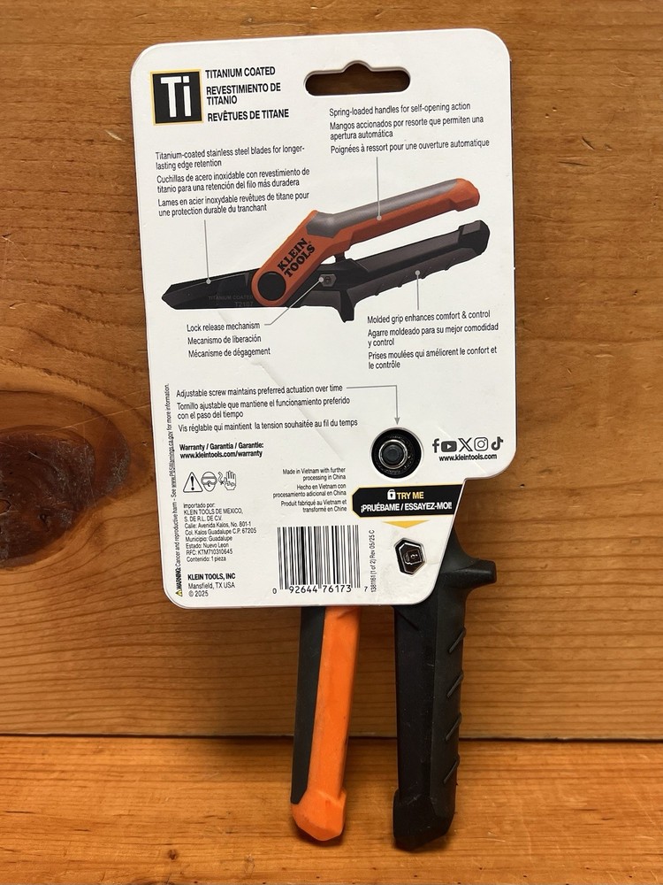 KLEIN TOOLS T207 1 COMPACT PROFESSIONAL 7' Titanium-CoatedShears