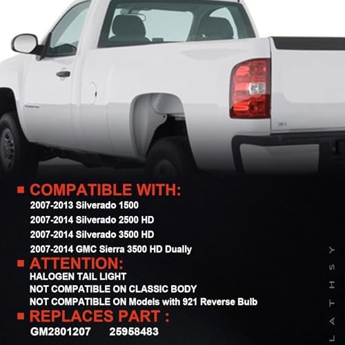 Tail Light Assembly Compatible With 2007-2013 Chevy Left Driver Side Red Border