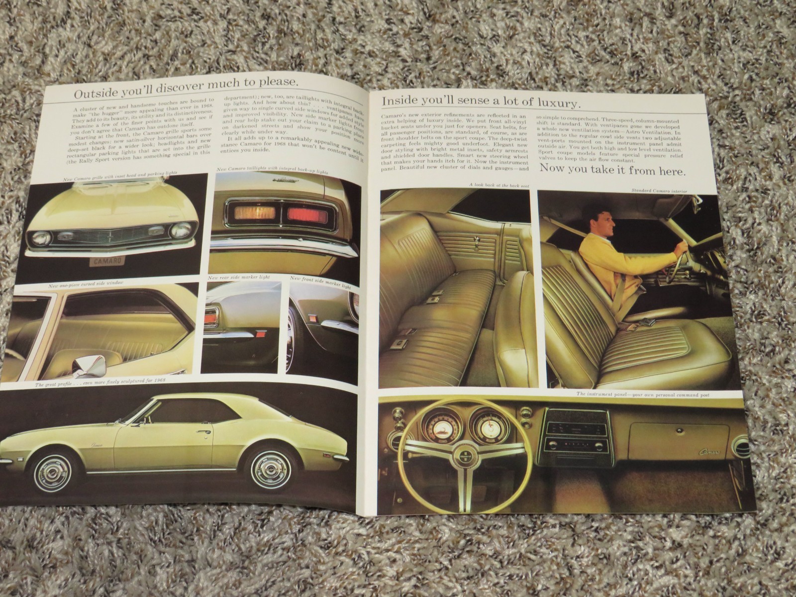 1968 Chevrolet Camaro RS, SS, Dealer Sales-Showroom Autoshow Brochure