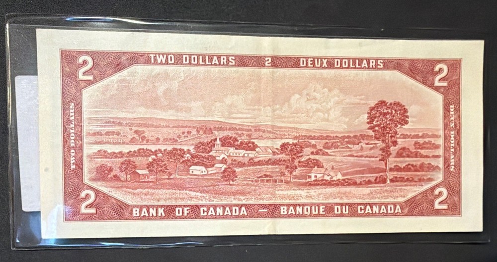 1954 CANADA 2 Dollar Banknote “Extremely Fine “-Pick#762