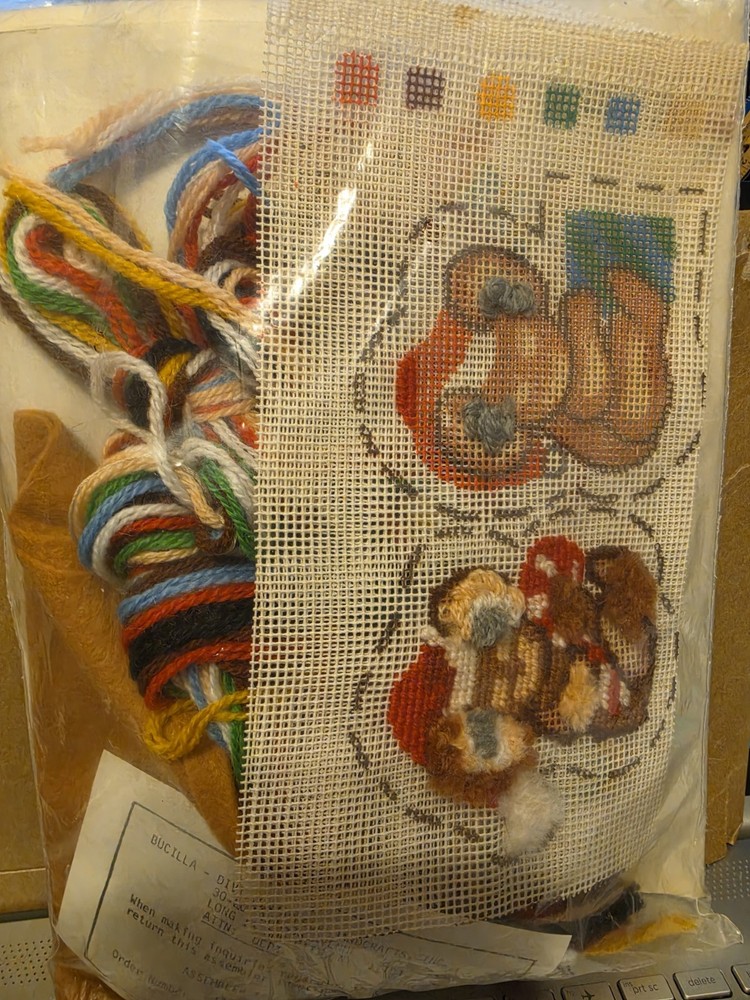 Koala Bears Ornament NEEDLEPOINT KIT 60592 started