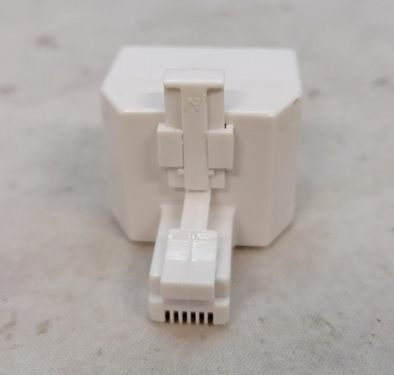 Modular Telephone Two Line Cable Wall Outlet Splitter