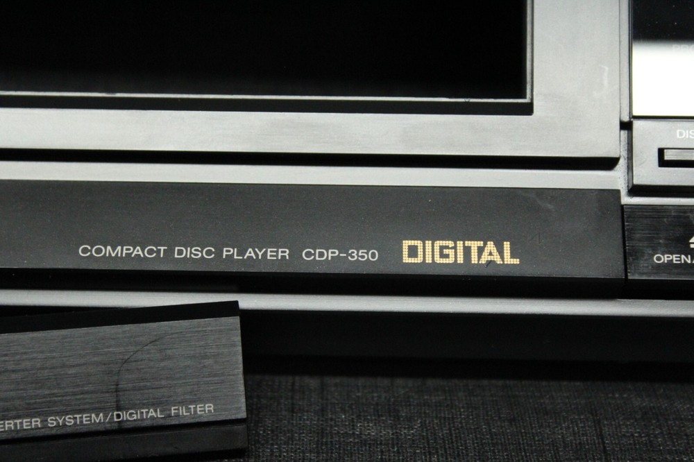Authentic Sony CDP-350 CD player Front Panel Face plate screen w/ electronics