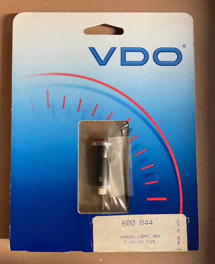 VDO Warning Light, Red, Part # 600-844, 600-844D